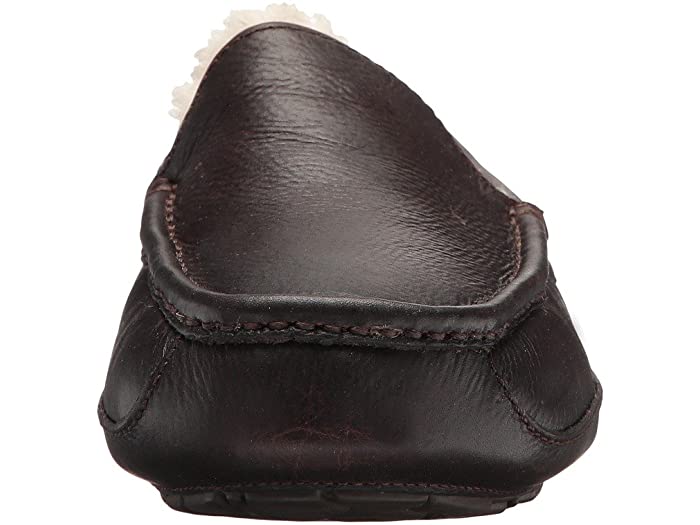 UGG Ascot Slipper China Tea Brown Leather Men's