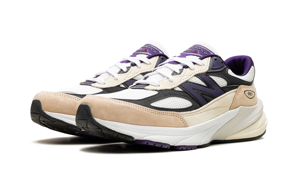 New Balance 990v6 Made in USA "Teddy Santis White Black Plum" Sneakers