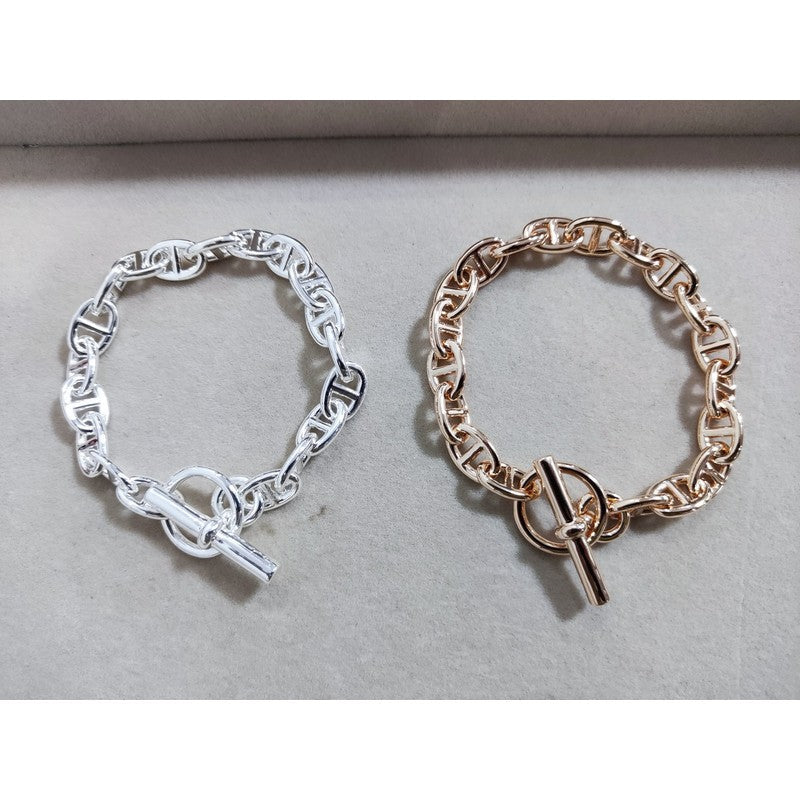 Hermes Cha?ne D'ancre Encha?n ̈¦e 18K Gold Bracelet