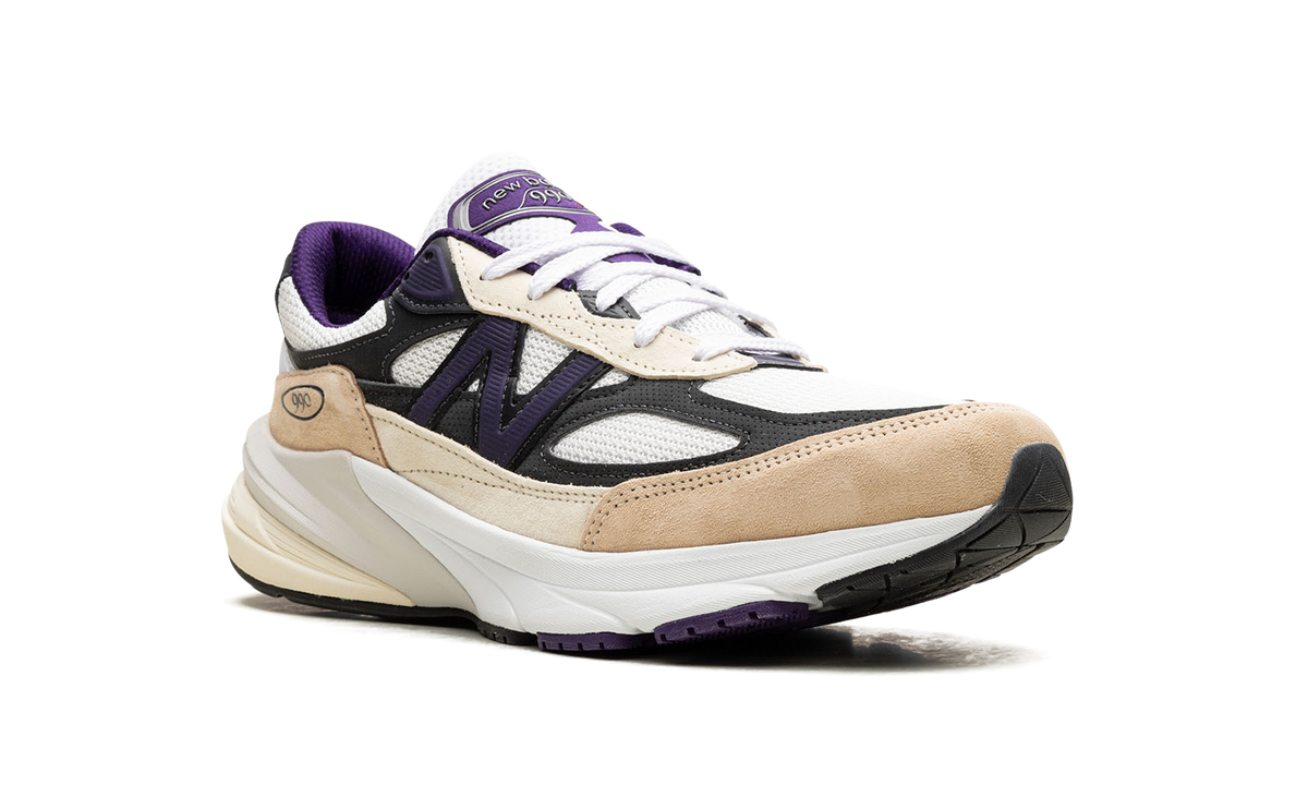 New Balance 990v6 Made in USA "Teddy Santis White Black Plum" Sneakers