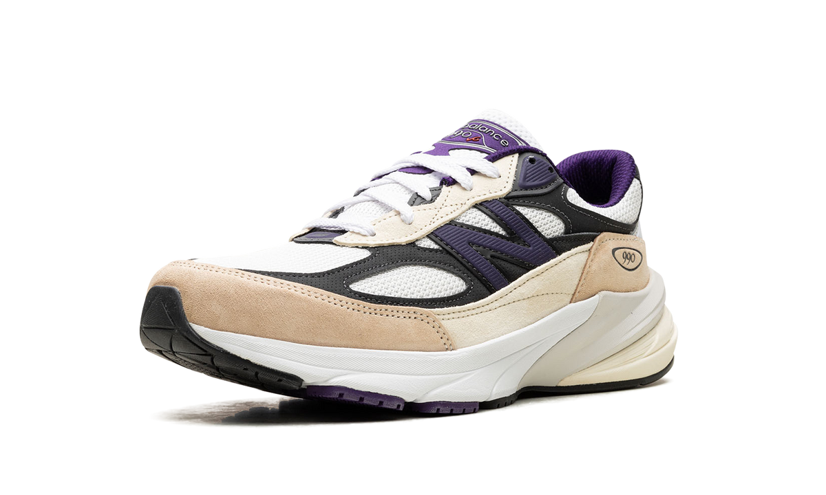 New Balance 990v6 Made in USA "Teddy Santis White Black Plum" Sneakers